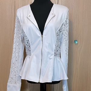 XOXO Lace Peplum Jacket